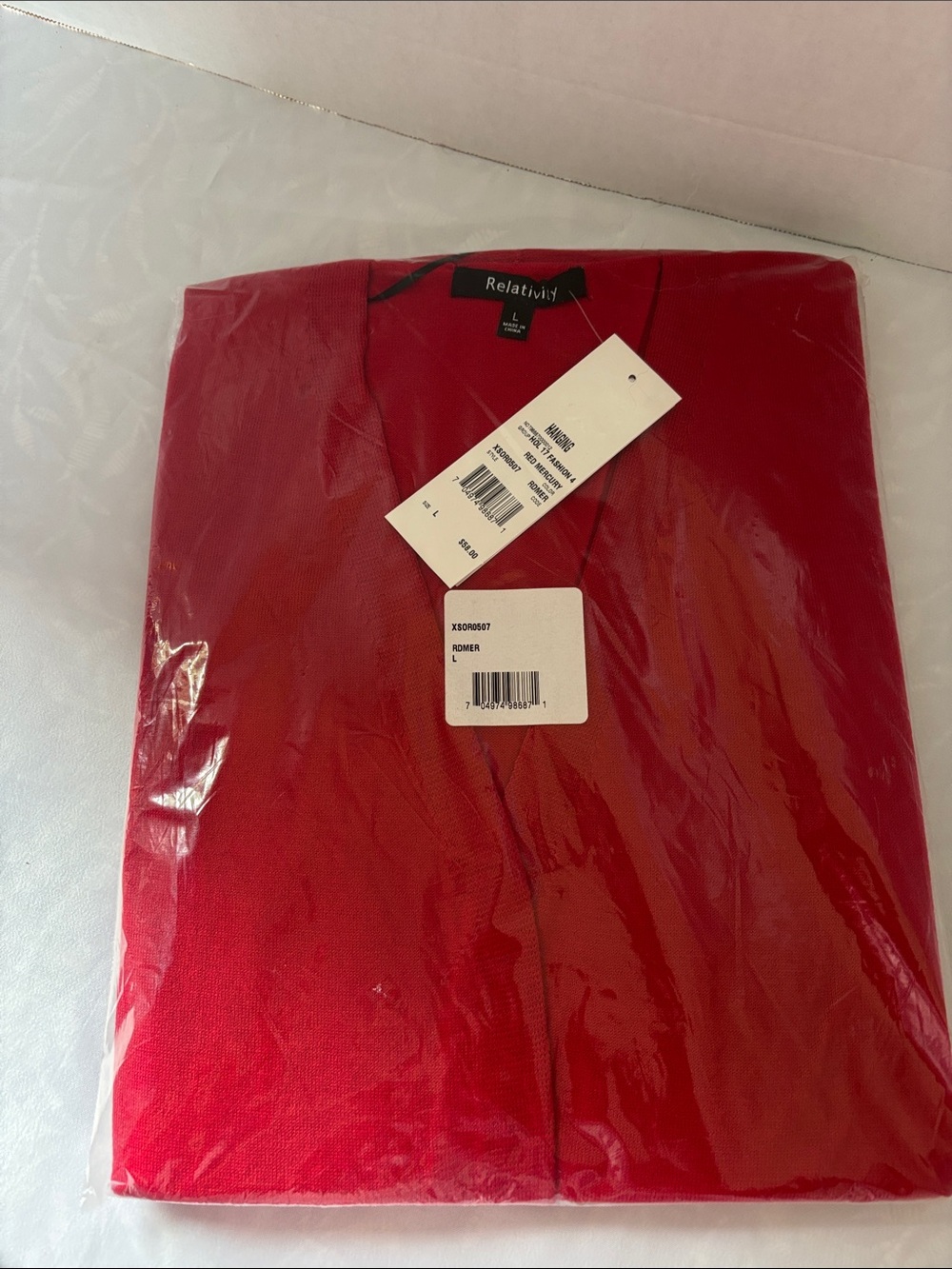 Relativity Bright Red Cardigan